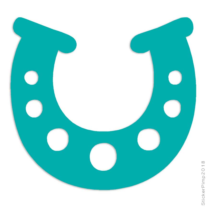 lucky-horse-shoe-horseshoe-vinyl-decal-sticker-multiple-colors